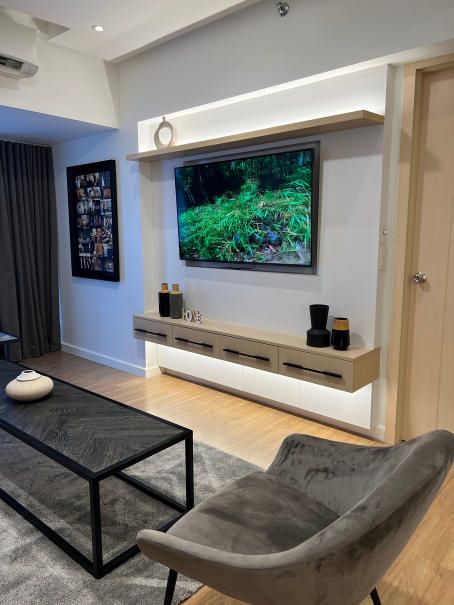 Entertainment cabinet wall